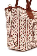 Kastamonu Stone Print Women's Tan Patterned Shoulder Bag | Derimod Kastamonu Stone Print Women's Tan Patterned Shoulder Bag | Derimod