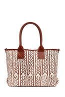 Kastamonu Stone Print Women's Tan Patterned Shoulder Bag | Derimod Kastamonu Stone Print Women's Tan Patterned Shoulder Bag | Derimod