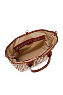 Kastamonu Stone Print Women's Tan Patterned Shoulder Bag | Derimod Kastamonu Stone Print Women's Tan Patterned Shoulder Bag | Derimod