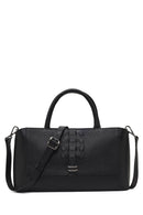 Kadın Siyah Uzun Askılı Deri Kol Çantası | Derimod Kadın Siyah Uzun Askılı Deri Kol Çantası | Derimod