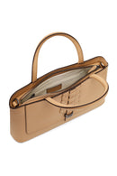 Woman Beige Long Strap Leather Arm Bag | Derimod Woman Beige Long Strap Leather Arm Bag | Derimod