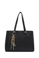 Kadın Siyah Uzun Askılı Deri Omuz Çantası | Derimod Kadın Siyah Uzun Askılı Deri Omuz Çantası | Derimod