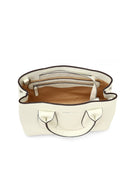 Kadın Krem Uzun Askılı Klasik Deri Kol Çantası | Derimod Kadın Krem Uzun Askılı Klasik Deri Kol Çantası | Derimod