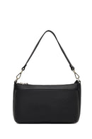 Kadın Siyah Uzun Askılı Deri Kol Çantası | Derimod Kadın Siyah Uzun Askılı Deri Kol Çantası | Derimod