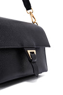 Woman Black Long Strap Leather Mini Crossbody Bag | Derimod Woman Black Long Strap Leather Mini Crossbody Bag | Derimod
