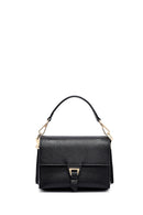 Woman Black Long Strap Leather Mini Crossbody Bag | Derimod Woman Black Long Strap Leather Mini Crossbody Bag | Derimod