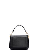 Woman Black Long Strap Leather Mini Crossbody Bag | Derimod Woman Black Long Strap Leather Mini Crossbody Bag | Derimod