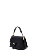 Woman Black Long Strap Leather Mini Crossbody Bag | Derimod Woman Black Long Strap Leather Mini Crossbody Bag | Derimod