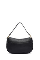Woman Black Long Strap Leather Shoulder bag | Derimod Woman Black Long Strap Leather Shoulder bag | Derimod