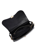 Woman Black Long Strap Leather Shoulder bag | Derimod Woman Black Long Strap Leather Shoulder bag | Derimod