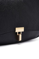 Woman Black Long Strap Leather Shoulder bag | Derimod Woman Black Long Strap Leather Shoulder bag | Derimod