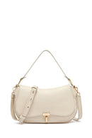 Kadın Krem Uzun Askılı Deri Omuz Çantası | Derimod Kadın Krem Uzun Askılı Deri Omuz Çantası | Derimod