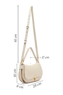 Kadın Krem Uzun Askılı Deri Omuz Çantası | Derimod Kadın Krem Uzun Askılı Deri Omuz Çantası | Derimod