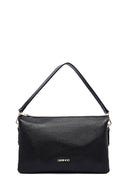 Woman Black Long Strap Leather Shoulder bag | Derimod Woman Black Long Strap Leather Shoulder bag | Derimod