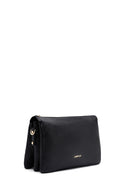 Woman Black Long Strap Leather Shoulder bag | Derimod Woman Black Long Strap Leather Shoulder bag | Derimod