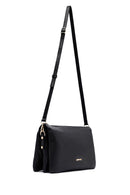 Kadın Siyah Uzun Askılı Deri Omuz Çantası | Derimod Kadın Siyah Uzun Askılı Deri Omuz Çantası | Derimod