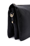 Woman Black Long Strap Leather Shoulder bag | Derimod Woman Black Long Strap Leather Shoulder bag | Derimod