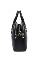 Woman Black Long Strap Leather Classic Handbag | Derimod Woman Black Long Strap Leather Classic Handbag | Derimod