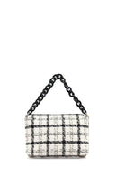 Kadın Beyaz Uzun Askılı Desenli Kumaş Çapraz Çanta | Derimod Kadın Beyaz Uzun Askılı Desenli Kumaş Çapraz Çanta | Derimod