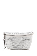 Women's White Long Strap Stone Cross Bag | Derimod Women's White Long Strap Stone Cross Bag | Derimod