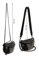 Kadın Siyah Uzun Askılı Taşlı Çapraz Çanta | Derimod Kadın Siyah Uzun Askılı Taşlı Çapraz Çanta | Derimod