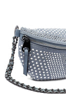 Kadın Mavi Uzun Askılı Taşlı Çapraz Çanta | Derimod Kadın Mavi Uzun Askılı Taşlı Çapraz Çanta | Derimod