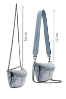 Kadın Mavi Uzun Askılı Taşlı Çapraz Çanta | Derimod Kadın Mavi Uzun Askılı Taşlı Çapraz Çanta | Derimod