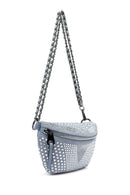 Women's Blue Long Strap Stone Crossbody Bag | Derimod Women's Blue Long Strap Stone Crossbody Bag | Derimod