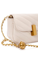 Kadın Krem Uzun Askılı Kapitone Mini Çapraz Çanta | Derimod Kadın Krem Uzun Askılı Kapitone Mini Çapraz Çanta | Derimod