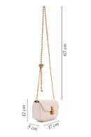 Kadın Krem Uzun Askılı Kapitone Mini Çapraz Çanta | Derimod Kadın Krem Uzun Askılı Kapitone Mini Çapraz Çanta | Derimod