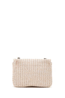 Women's Cream Long Strap Straw Crossbody Bag | Derimod Women's Cream Long Strap Straw Crossbody Bag | Derimod
