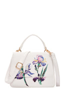 Kadın Beyaz Uzun Askılı Desenli Kol Çantası | Derimod Kadın Beyaz Uzun Askılı Desenli Kol Çantası | Derimod