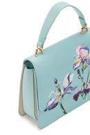 Kadın Mavi Uzun Askılı Desenli Kol Çantası | Derimod Kadın Mavi Uzun Askılı Desenli Kol Çantası | Derimod