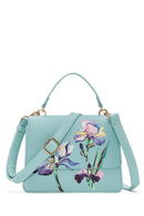 Kadın Mavi Uzun Askılı Desenli Kol Çantası | Derimod Kadın Mavi Uzun Askılı Desenli Kol Çantası | Derimod