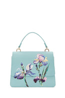 Kadın Mavi Uzun Askılı Desenli Kol Çantası | Derimod Kadın Mavi Uzun Askılı Desenli Kol Çantası | Derimod