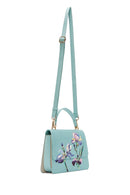 Kadın Mavi Uzun Askılı Desenli Kol Çantası | Derimod Kadın Mavi Uzun Askılı Desenli Kol Çantası | Derimod