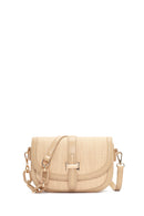 Women's Beige Long Strap Mini Straw Shoulder Bag | Derimod Women's Beige Long Strap Mini Straw Shoulder Bag | Derimod