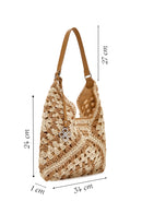 Women's Mink Straw Shoulder Bag | Derimod Women's Mink Straw Shoulder Bag | Derimod