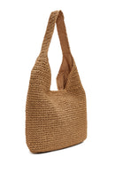 Women's Beige Straw Shoulder Bag | Derimod Women's Beige Straw Shoulder Bag | Derimod
