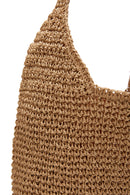Women's Beige Straw Shoulder Bag | Derimod Women's Beige Straw Shoulder Bag | Derimod
