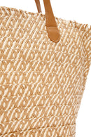 Women's Mink Straw Shoulder Bag | Derimod Women's Mink Straw Shoulder Bag | Derimod