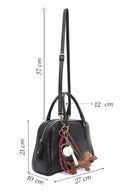 Women's Black Long Strap Accessory Leather Handbag | Derimod Women's Black Long Strap Accessory Leather Handbag | Derimod