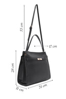 Women's Black Long Strap Classic Leather Shoulder Bag | Derimod Women's Black Long Strap Classic Leather Shoulder Bag | Derimod