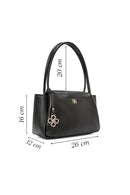 Kadın Siyah Klasik Deri Omuz Çantası | Derimod Kadın Siyah Klasik Deri Omuz Çantası | Derimod