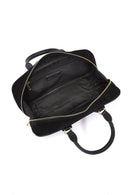 Kadın Siyah Uzun Askılı Süet Deri Kol Çantası | Derimod Kadın Siyah Uzun Askılı Süet Deri Kol Çantası | Derimod