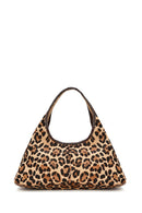 Kadın Leopar Mini Deri Kol Çantası | Derimod Kadın Leopar Mini Deri Kol Çantası | Derimod