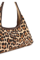 Kadın Leopar Mini Deri Kol Çantası | Derimod Kadın Leopar Mini Deri Kol Çantası | Derimod