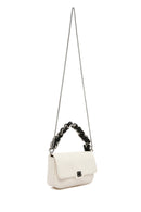 Kadın Beyaz Uzun Zincir Askılı Mini Kol Çantası | Derimod Kadın Beyaz Uzun Zincir Askılı Mini Kol Çantası | Derimod