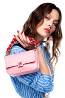 Women's Pink Long Chain Strap Mini Handbag | Derimod Women's Pink Long Chain Strap Mini Handbag | Derimod