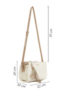 Women's Cream Long Strap Accessory Detailed Crossbody Bag | Derimod Women's Cream Long Strap Accessory Detailed Crossbody Bag | Derimod